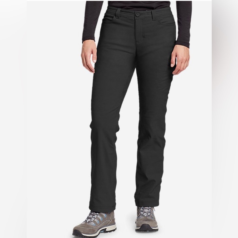Eddie Bauer micro fleece lined Rainier pants, slightly curvy straight